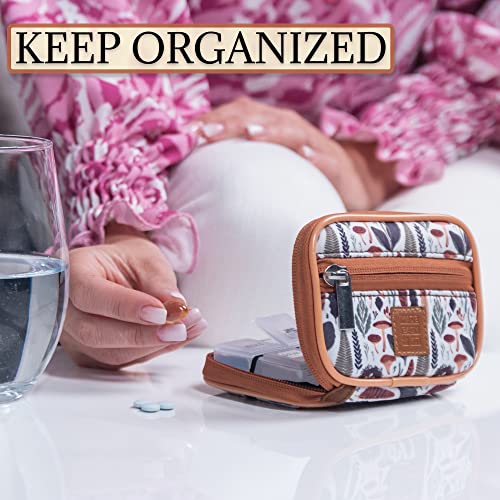 Made Easy Kit Pill Case - Weekly Medicine Organizer With Removable Seven-Day Vitamin & Supplement Box (Light Brown Woods) #TOP1