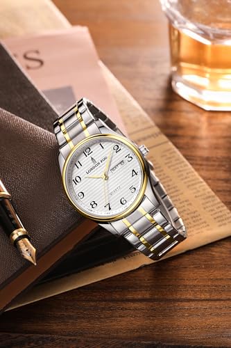 Image of London Fog Carnaby Collection Analog Watch for Men with Round Dial, Day & Date Display, Quartz Movement, Stainless Steel Strap & Water Resistant - LFM10008