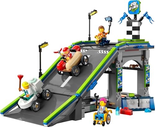 Image of LEGO City No Limits: Race Car Ramp Track Toy Soapbox-Racing Set 60460 Building Blocks Toys for 6+ Gift for Boys and Girls