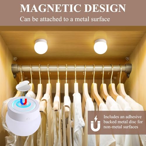 Hotran CDDP-01 Rechargeable Battery Operated Powered Light Bulbs With Remote Control 2 Pack,Wireless Detachable Magnetic Usb Charging Led Bulb thumb #2