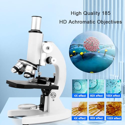 Microscópio Biológico HD (100000/150000/200000X) + Adaptador de Telefone + Estojo de Transporte, Con
