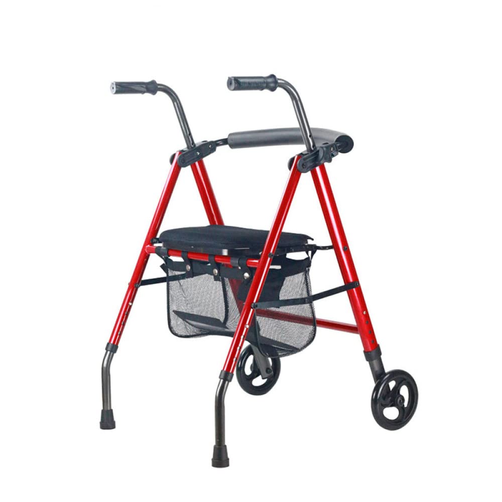 NOBRIM Walkers składane łożysko nośne ze stopu aluminium regulacja wysokości chodzik dla seniorów rehabilitacyjny wózek na zakupy