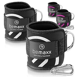 2 Sangles de Cheville pour Musculation + Guide E-Book | Poids de Chevilles Taille Unique, Exercices Tirage avec Câble sur Appareil à Charge | Ankle Strap Cable Machine, Jambes Fessiers Femme Homme