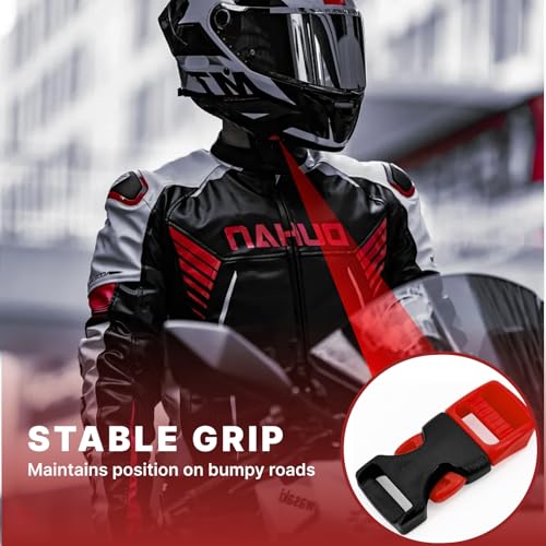 4er Set Helm Kinn Clip Steckschnalle Klickverschluss 4,8 x 2,1 cm, robuster Helmverschluss kompatibel mit ABUS Fahrradhelm, Rennradhelm, MTB, Motorradhelm, E-Bike Helm für sicheren Halt und Komfort