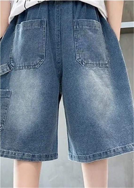 Pantalones cortos vaqueros holgados for niños, casuales, for jugar activamente, con ajuste cómodo