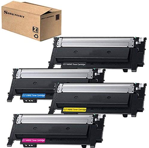 CLT-K404S CLT-C404S CLT-Y404S CLT-M404S Toner Cartridge of 4 Pack Compatible for Samsung 404 404S Toner Set, use in Xpress C430W C480FW Laser Printer, Sirensky