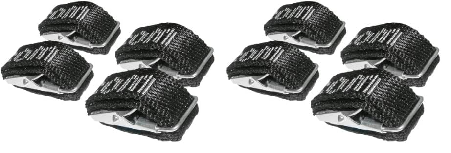 EUFAB 12011 Textilspanngurte, 4er-Set, Gurtlänge: 36 cm (Packung mit 2) Schwarz