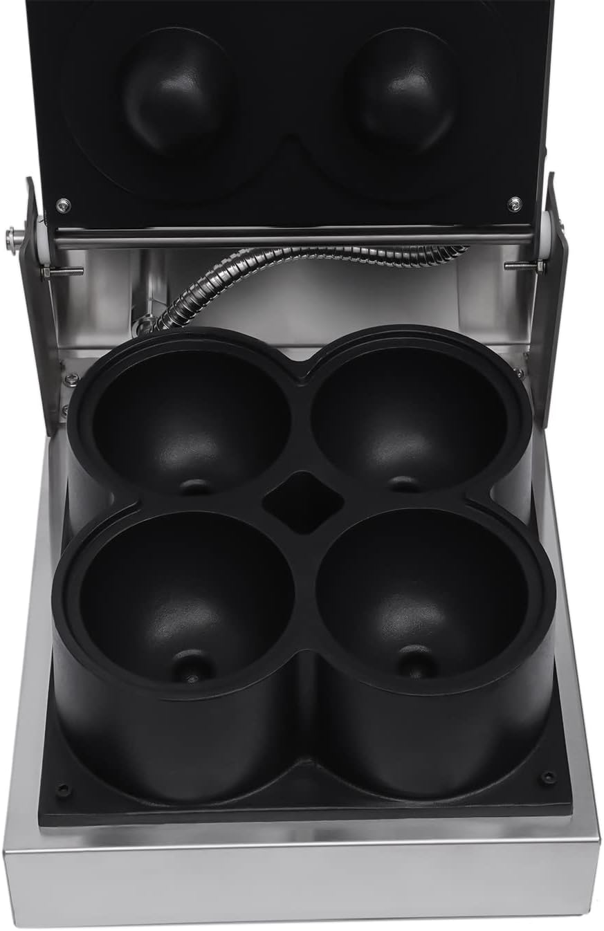 Commercial Waffle Dog Maker Machine 1800W, Non-Stick Waffle Stick Maker, Electric Corn Dog Maker, Stainless Steel Waffle Baker - 110V