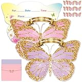 Qyeahkj 36pcs Butterfly Birthday Invitations for Girls with Envelopes Stickers Cards Floral Butterfly Party Celebration Party Supplies Favors for Kids Boys Baby Shower Wedding Decorations