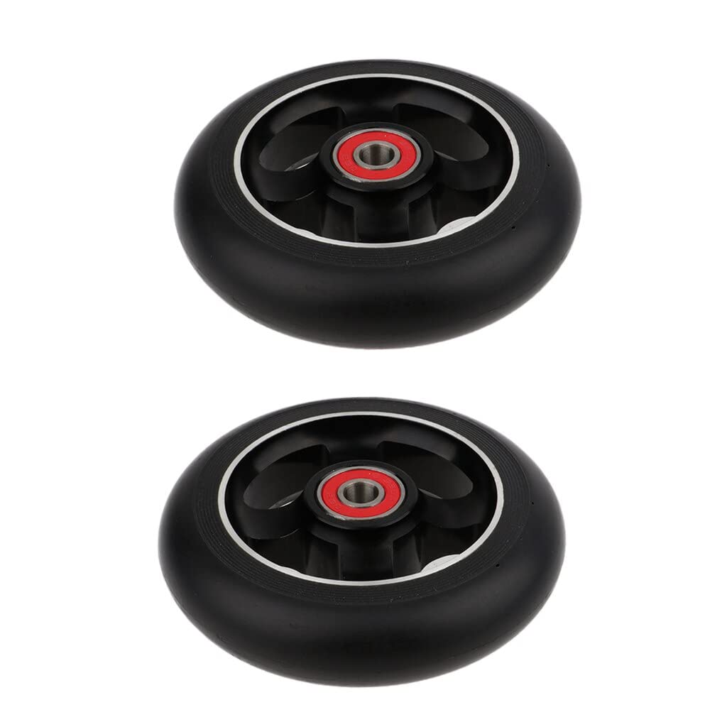 Ruote Monopattino Freestyle 2pcs 100mm / 3.9 "Kick Scooter Scooter Scooter Ruote con cuscinetti Boccole Ruote Sostituzione Sostituzione Accessori for scooter 7 colori Ruote Monopattino Elettrico