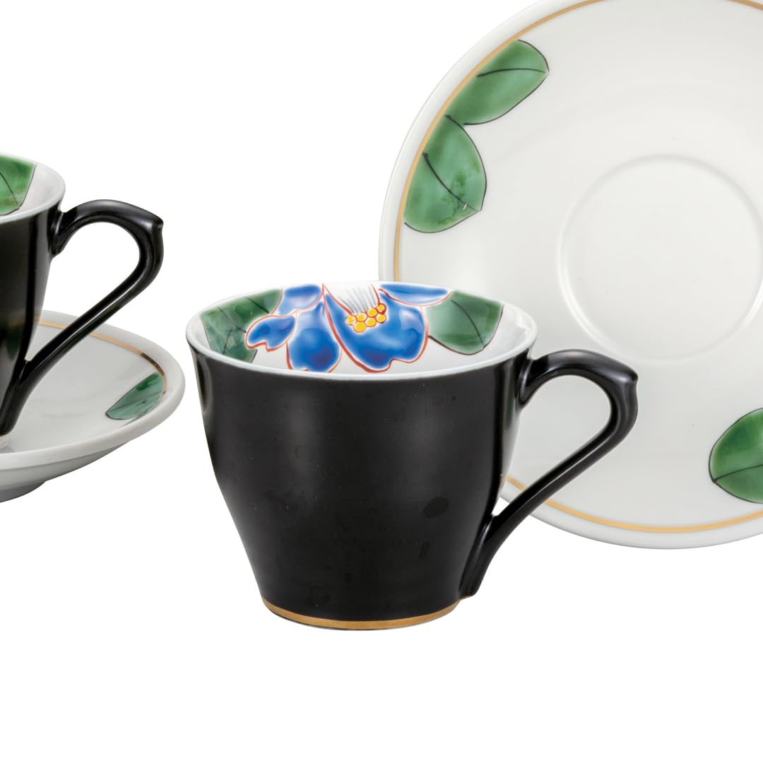 綿屋　わたや　椿 Amazon｜九谷焼いわたや『九谷焼』ペアカップ＆ソーサー 色椿 K8