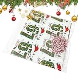 Kixolazr Weihnachtliches Geschenkpapier | Glattes Festliches Handgemachtes Handwerk,Festliches Geschenkpapier | Für Freunde Kinder Büros Partys Schmuckkisten Feiertage Geburtstage Feiern