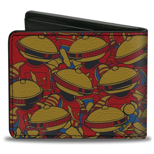 Buckle-Down Power Rangers Wallet, Bifold, MMPR Power Rangers Alpha 5 Pose Stacked, Vegan Leather
