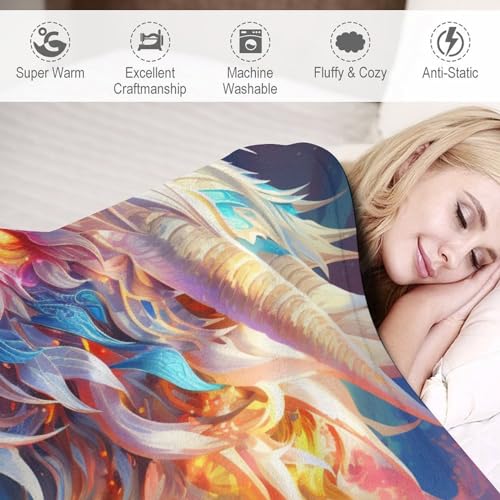 Couverture plaid dragon 127x152 cm jeté de canapé doux et résistant - 4