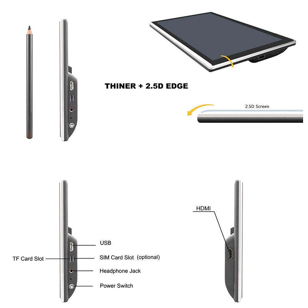 Lettore Dvd Per Poggiatesta Per Auto Da 12'', Schermo Capacitivo Tattile Ultrasottile 4K IPS Ultra Definition A 5 Punti, Con Funzione Mirror Link, Ingresso Hdmi/Fm/AV-In/Usb,Wi-Fi Integrato,2 Pezzi