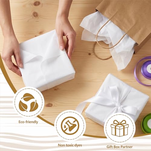 Image of Bobobag 100 Sheets White Tissue Paper 20 inchX14 inch Tissue Paper for Gift Bags, Gift Wrapping Tissue, Christmas Tissue Paper Anniversary Holiday Decoration Arts Craft