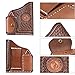 TOURBON Leather Pocket Gun Holster for Concealed Carry, Men Women Pistol Belt Holder with Small Ammo Pouch (Vintage Brown)