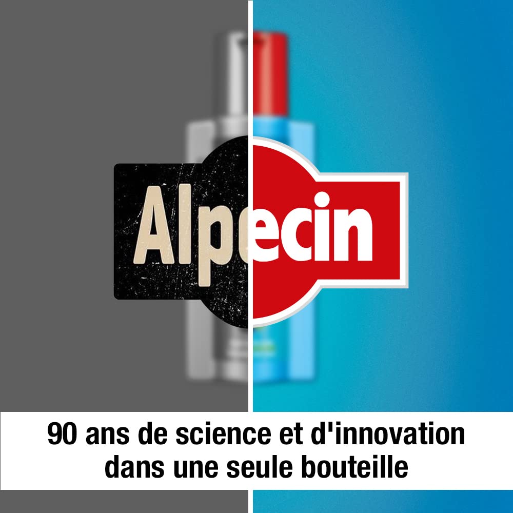 Alpecin Shampooing Hybride à la Caféine 3x250ml | Antipelliculaire | Contre les cheveux secs | Shampooing Homme | Traitement anti-calvitie