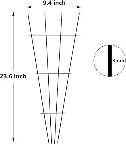 Miniatura 4 de Paquete de 4 enrejados de plantas de interior de 23 pulgadas para plantas en macetas que trepan, enrejado de metal al aire libre, plantas de