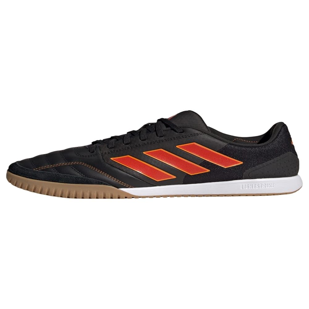 adidas Unisex Top Sala Competition Sneaker, Core Black/Bold Orange/Bold Gold, 8.5 US Men