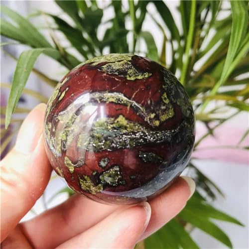 Stone Dragon Bloodstone Crystal Ball Home Decoration Gift
