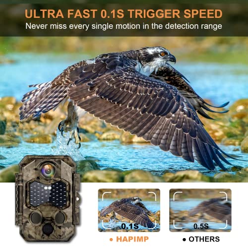 Hapimp Wildkamera WLAN 4K 32MP 125° Jagdkamera 0,1s Schnelle Trigger Geschwindigkeit Wildkamera mit Bewegungsmelder… – Bild 6
