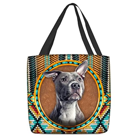 Sac Cabas Femme Ethnique Chien Bleu Cover
