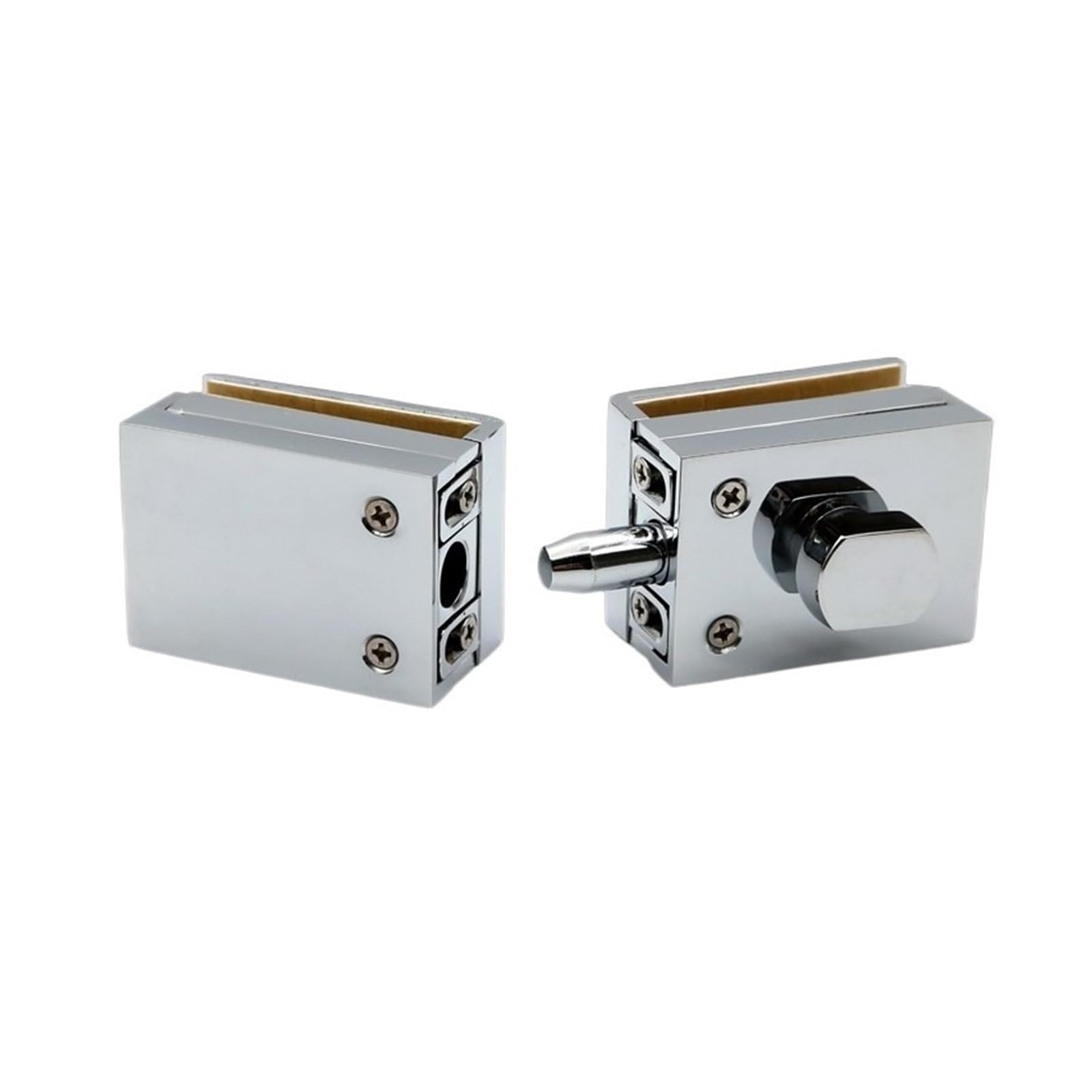 Fibbia con serratura in acciaio inossidabile, serratura con chiusura a scatto in ottone, serratura for porta in vetro in lega di zinco for porta in vetro di spessore 8-12 mm, serratura di sicurezza se