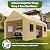 GarveeLife 10'x20'Carport, Waterproof UV Resistant Car Canopy with Roll Up & Down Mesh Window, All-Season Tarp for Pickup Truck & Boat