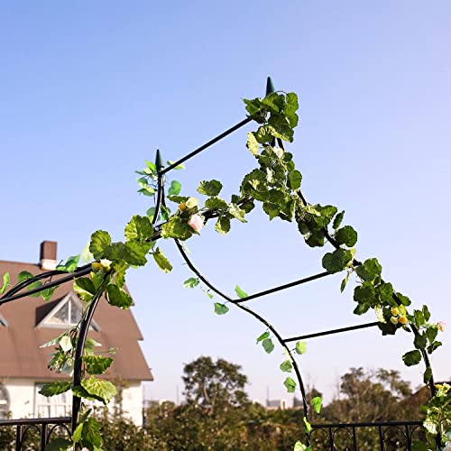 8'5'' High Durable Garden Arch, Garden Arbor With Gothic Style, Metal Wedding Arch For Bridal Party Garden Archway Trellis For Various Climbing Plant 8'4'' High X 4'6'' Wide #TOP3