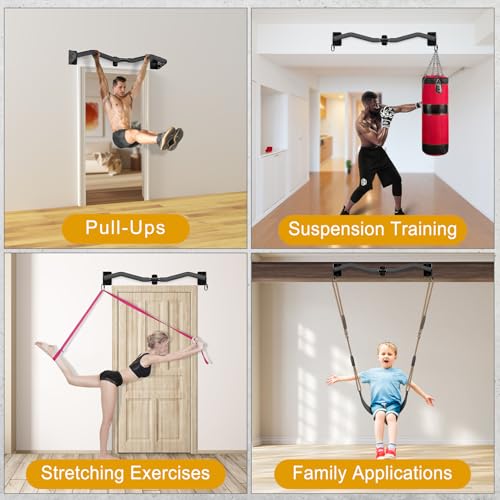Kipika Heavy Duty Wall Mounted Pull Up Bar, Doorway Pull-Up Bar for Home Gym, Upper Body Strength Training (32" M Type & Foam-padded Handles) by Kipika - Used condition - Image 5