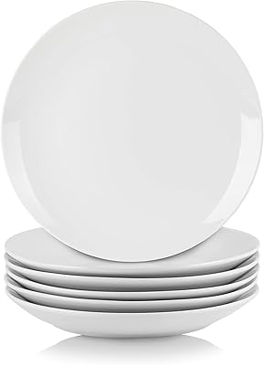 10 Strawberry Street Simply White 7.5" Coupe Salad Plate, Set of 6