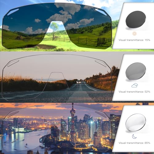 KAPVOE Photochromic Cycling Glasses Sports Sunglasses for Men Women Mountain Bike Sunglasses Clear MTB Bicycle Riding K62 — view 3