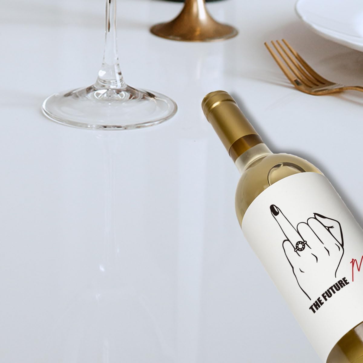 12 Pcs Funny Engagement Wine Label Engagement Wine Bottle Stickers The Future Mrs Wine Bottle Labels Engagement Gift for Couples Newly Her Him Engagement Party Decorations