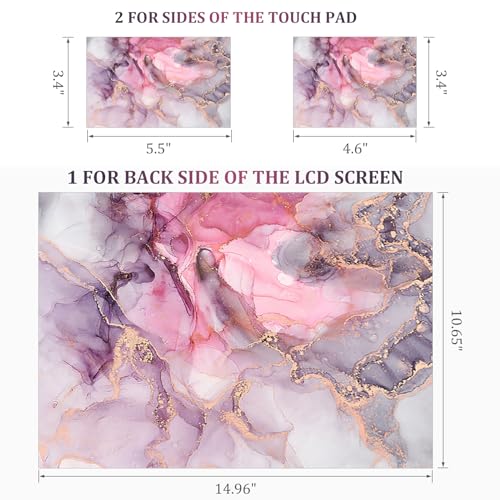 Image of Laptop Notebook Skin Sticker Cover Decal, 12 13 13.3 14 15 15.4 15.6 inch Laptop Vinyl Skin Sticker Cover Art Protector Decal Universal, Pink Marble