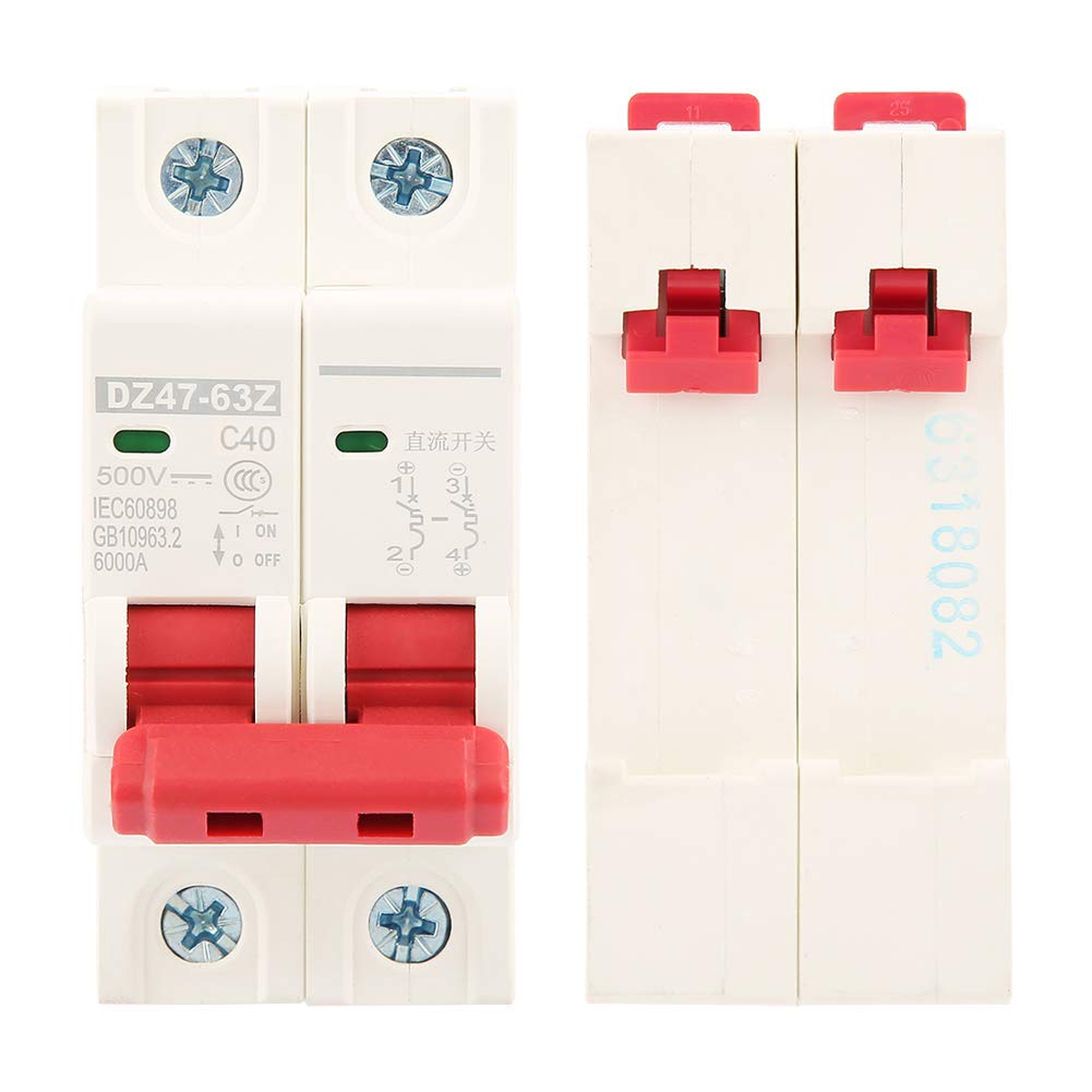 Disjoncteur bipolaire CC 500V 40A pour protection circuits mini