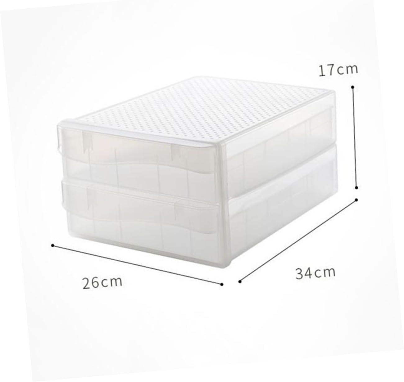 60grids Double-layer Egg Storage Box Transparent Plastic Egg Organizer for Refrigerator Design for Home Kitchen Use