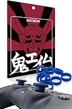Demon Aim Stick Protective Ring Silicone Ring Procon PS4 PS5 Switch Accessory Controller Powder Blowing Anti-Shavage Ring 8 Pieces (Blue)