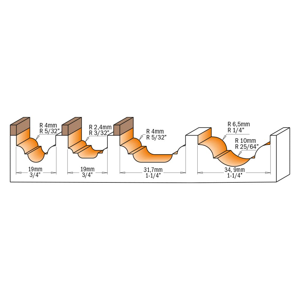 CMT ORANGE TOOLS 948.317.11B Fresa para perfilar