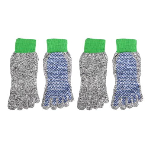 Snorvixre 2 pares de calcetines de trekking resistentes a los arañazos con cinco dedos para montañismo, mochileros, transpirables, dedos atléticos