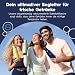 SodaStream fizz & go Edelstahlflasche 0,9L, Thermosflasche, Blueberry Blau