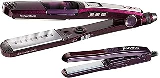 Babyliss ST396E Hair Straightener iPro 230 Steam Wet And Dry - Titanium Ceramic With Mini Straightener - Ref. ST396ALE