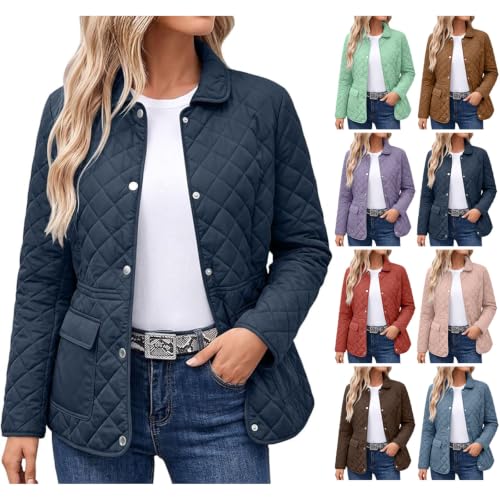 YRAETENM Quilted Jackets for Women Lightweight Button Down Puffer Jackets - image 1