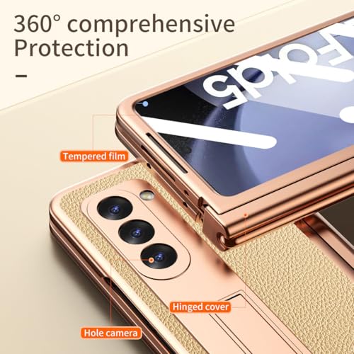 Housse en cuir pour Samsung Galaxy Z Fold 7 étui rigide chic bleu