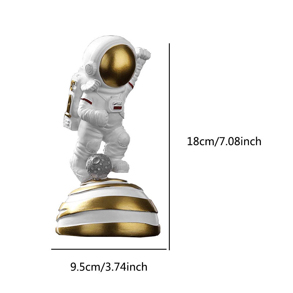 Figura de Astronauta Estatua Adorno Resina aeroespacial sueño Serie Escultura, Moda Sala de Estar Escritorio habitación Infantil Dormitorio decoración Regalo,e