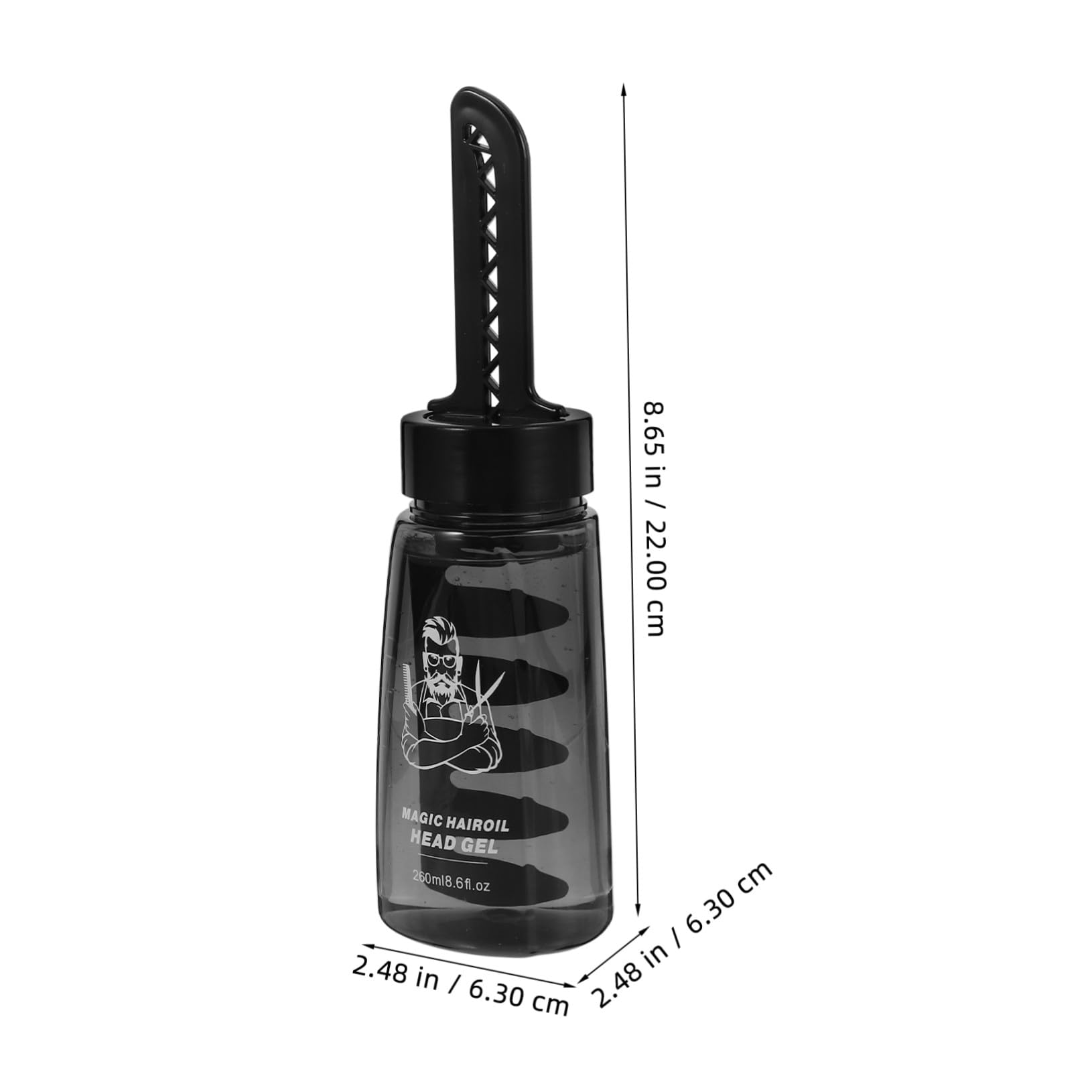 Gel Moldeador para Cabello con Peine Aplicador, Pack de 3 Unidades de 260 Ml, Envase Plástico Duradero para Peinar Hombres en Casa