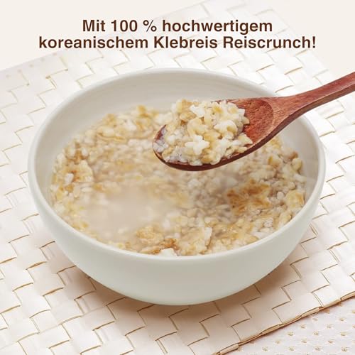 DHFOOD Koreanischer Nurungji Reissnack | pro Box 5 Beutel à 60g (gesamt 10 Beutel / 600g) | Gerösteter Klebreis mit nussigem Aroma | Ideal als Suppe, Snack oder Schonkost | In 3 Minuten servierfertig