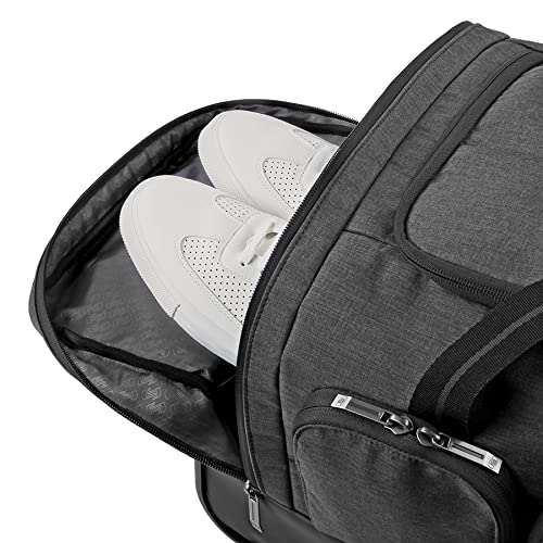 solo Leroy Carry-On Wheeled Duffle Bag, 49L Capacity, Grey, 22 Inch