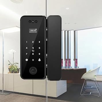 Smart Recognition Fingerprint Password Code Lock for Frameless Frame Push Sliding Door