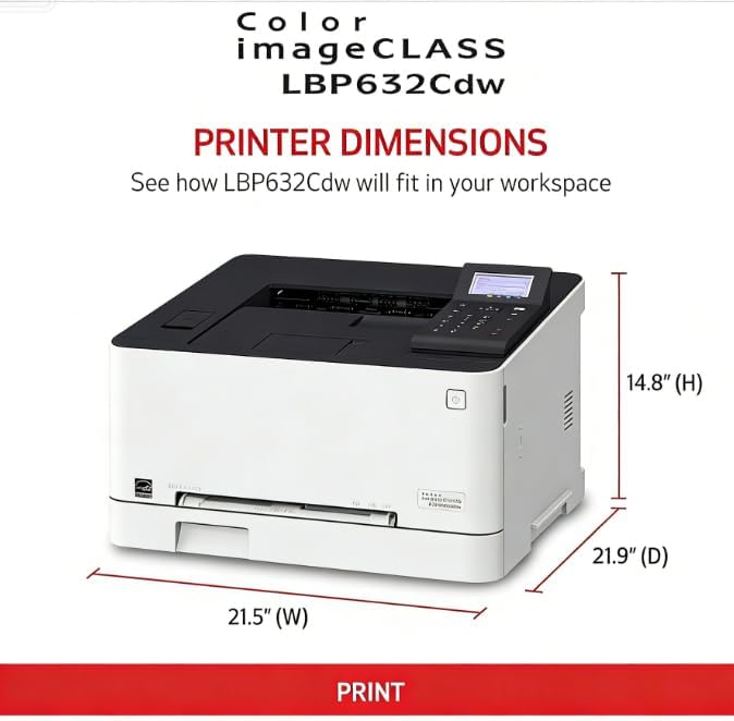 LBP632cdw Printer Consumer Electronics with Display Screen, Copy Scan Fast Printing, Suitable for Home and Office